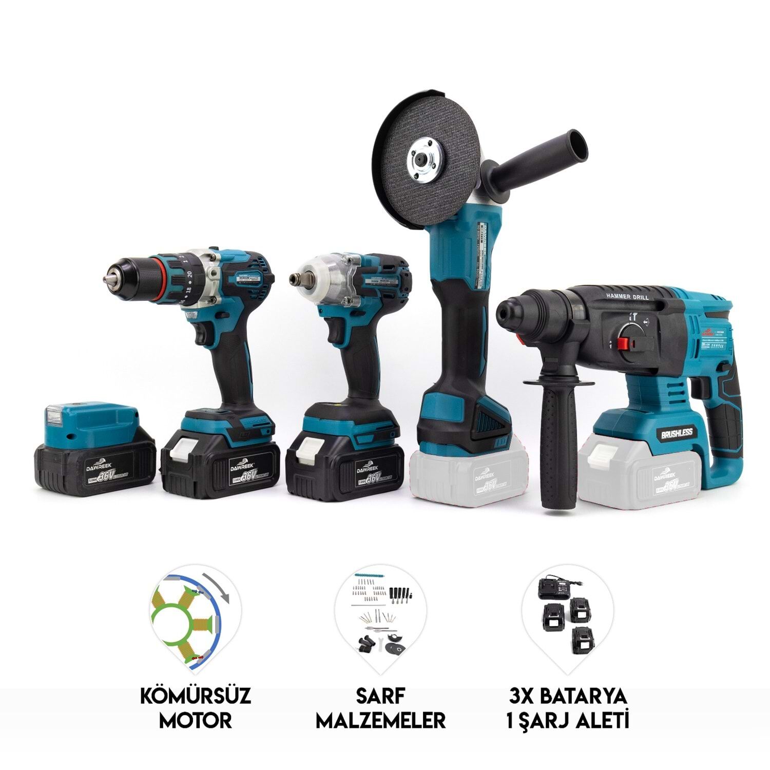 şarjlı 5li set